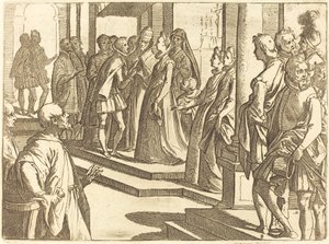 オーストリアのマーガレットとスペイン王フェリペ3世の婚約 作： Raffaello Schiaminossi