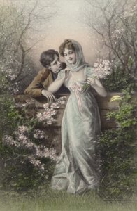 フェンスにもたれてカップル 作： Raimund Ritter Von Brennerstein Wichera