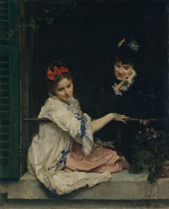 窓辺の少女たち1875。 作： Raimundo de Madrazo y Garreta