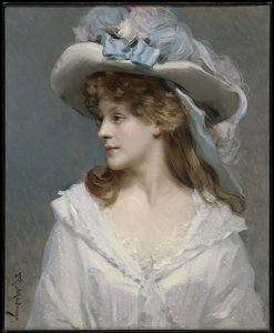 白衣の女、1880年頃 作： Raimundo de Madrazo y Garreta