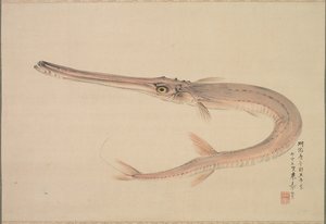 ダツは生きていた、1870年。 作： Raisho Nakajima