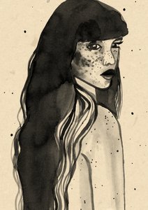 長髪の女性 作： 