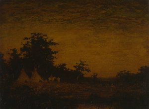 インディアンの野営地 作： Ralph Albert Blakelock