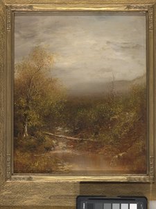アディロンダックのプール (キャンバスに油彩) 作： Ralph Albert Blakelock