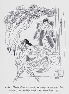 アニータ・ルース著「But Gentlemen Marry Brunettes」のイラスト（リトグラフ版 作： Ralph Barton