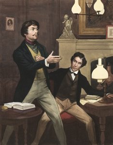 ヘンリー・アーヴィング（1870-1919）とウィリアム・ホスキンス（紙にグワッシュ）