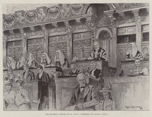 6月4日（日）セントポール大聖堂での陛下の裁判官 作： Ralph Cleaver