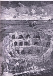 現代の洞窟住人、 『大戦争の歴史』第3巻、Waverley Book Co Limited発行、1920年