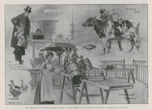 農業会館で行われた英国酪農家協会のショー（彫刻 作： Ralph Cleaver
