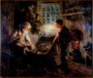 コブラーズショップ、1909年 作： Ralph Hedley