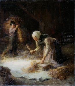 グリーニングスの脱穀、1899年 作： Ralph Hedley