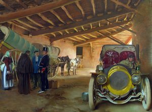 ザ・コーチ・ハウス」 パー・カーサス、ラモン（1866-1932 作： Ramón Casas