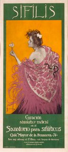 梅毒 (ポスター) - ラモン・カサス (1866-1932) の作品 - 1900 - カラーリトグラフ - 80x34.3 - カタロニア国立美術館、バルセロナ 作： Ramón Casas