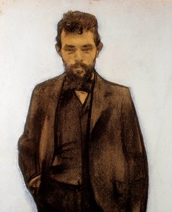 アマデオ・ビベス（1871-1932）作曲家の肖像（パステル画 作： Ramon Casas i Carbo
