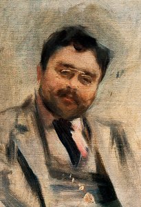34歳のアイザック・アルベニスの肖像（細部）（油彩・キャンバス 作： Ramon Casas i Carbo