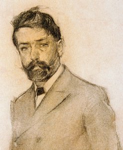 画家リュイス・グラネール（1863-1929）の肖像、細部 作： Ramon Casas i Carbo
