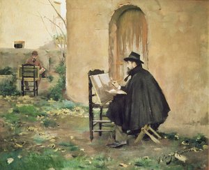 ルシノールとカサスの絵 作： Ramon and Rusinol Santiago (1861 1932) Casas