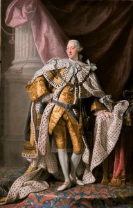1770年頃、戴冠式のローブを着た英国王ジョージ3世の肖像（1738～1820年） 作： Ramsay