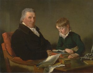 フランシス・ノエル・クラーク・マンディと孫のウィリアム・マンディ 作： Ramsay Richard Reinagle