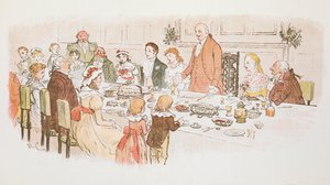 クリスマスの食事。 作： Randolph Caldecott