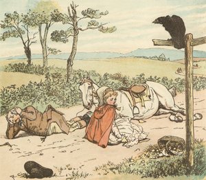 農夫は彼の灰色の雌馬を腐敗させました 作： Randolph Caldecott