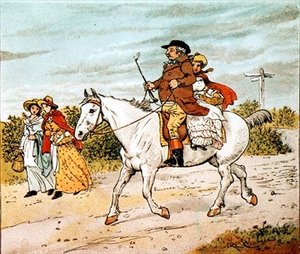 灰色の雌馬に乗った農夫は 作： Randolph Caldecott