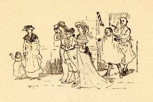 傍観者たちは1878年、1919年にジョンギルピンが疾走するのを見ます。 作： Randolph Caldecott