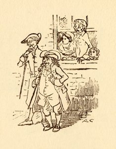 傍観者たちは1878年、1919年にジョンギルピンが疾走するのを見ます。 作： Randolph Caldecott