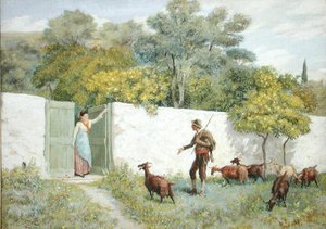 モントーンの風景 - The Goatherd 作： Randolph Caldecott