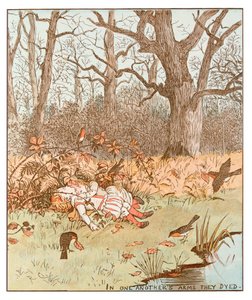 森の中の少女たちのシーン（1878年） 作： Randolph Caldecott