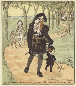 森の中の女の子 作： Randolph Caldecott