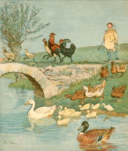 鶏とアヒルの農夫の少年、c1881。
