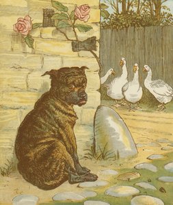 ジャックが建てた家」累積的な童謡。 あの猫を心配した犬…。 ランドルフ・コルデコットによるイラスト。 作： Randolph Caldecott