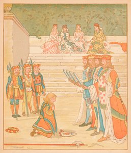 ハートのナイフは、それらのタルトを持ち帰り、1880年に頭を盗もうと誓った。 作： Randolph Caldecott