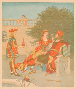 ハートのナイフとハートの女王、1880年。 作： Randolph Caldecott
