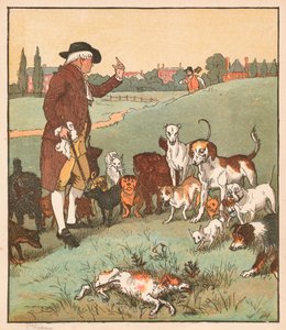 死んだのは犬だった、c1879。 作： Randolph Caldecott
