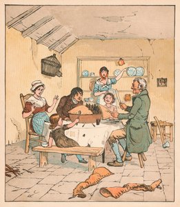 パイが開かれたとき、鳥は1880年に歌い始めました。 作： Randolph Caldecott