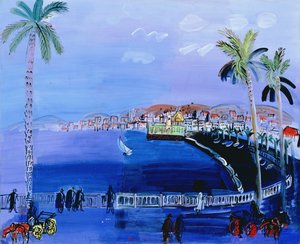 ニース、アンジェの海、1926年頃（キャンバスに油彩） 作： Raoul Dufy