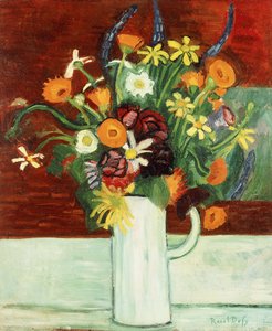 花瓶の花束 作： Raoul Dufy