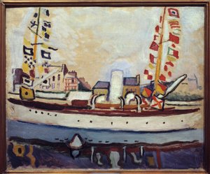 ブルワーク・ボート、20世紀（キャンバスに油彩） 作： Raoul Dufy