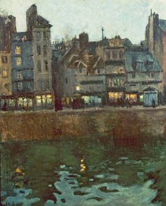 ル・アーヴル港の夕暮れ（油彩・キャンバス） 作： Raoul Dufy