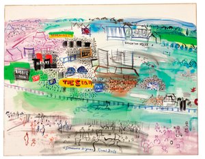 エプソム競馬場 作： Raoul Dufy