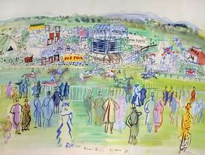エプソム、競馬場 作： Raoul Dufy