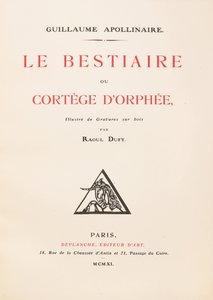 ギョーム・アポリネール作「Le Bestiaire ou Cortège d