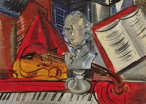 モーツァルトへのオマージュ 1945年頃 油彩・キャンバス 作： Raoul Dufy