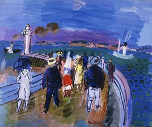 オンフルール・ドック（Le Quai de Honfleur 作： Raoul Dufy