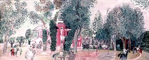 ドーヴィルの競馬（水彩・紙） 作： Raoul Dufy