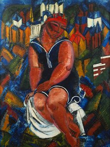 大女性入浴客；Le Grande Baigneuse 作： Raoul Dufy