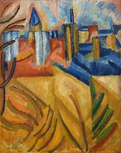 セギエ通りから見える屋根 作： Raoul Dufy