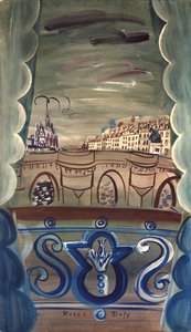 ポンヌフを見下ろす開放的な窓 作： Raoul Dufy